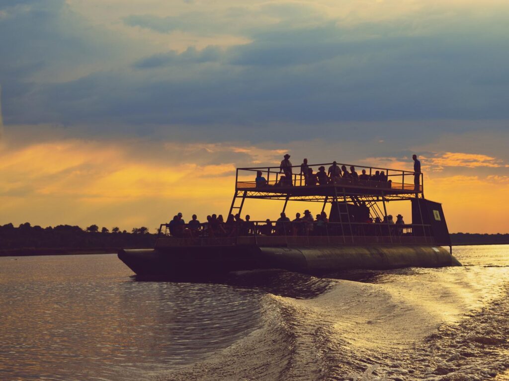 Sunset cruise at Chobe River