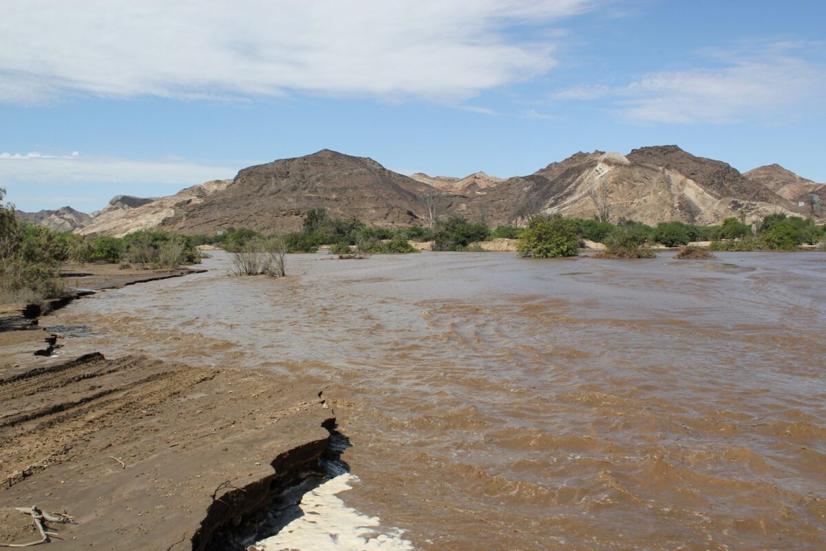 Swakopmund River flowing