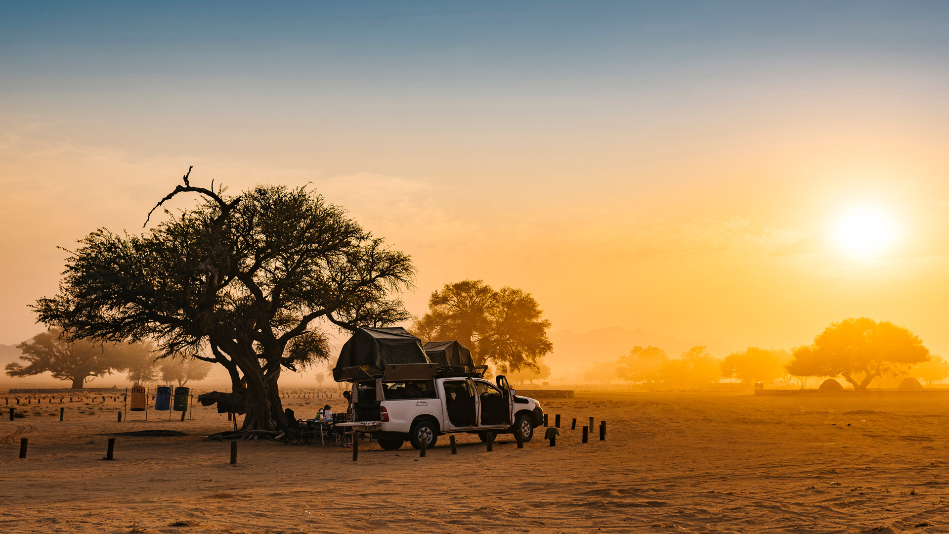 Set up camp on a Self Drive Namibia tour